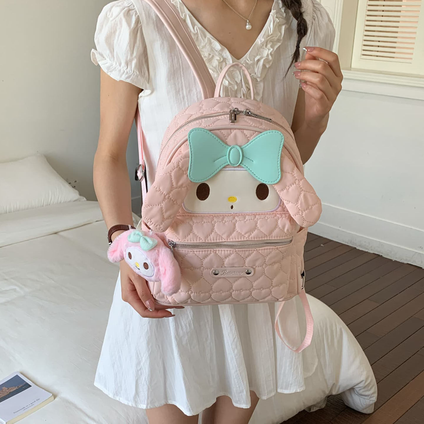 Verano dibujos animados nueva mochila diaria mochila de gran capacidad dulce 2026 arco adorable estudiante