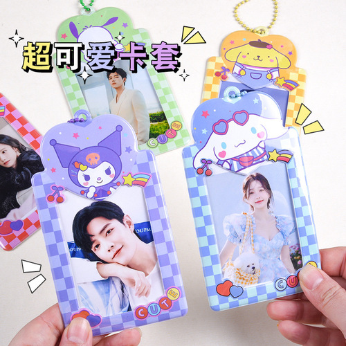 Cartoon student bus card holder idol card protective cover Melody Kuromi ID protective cover