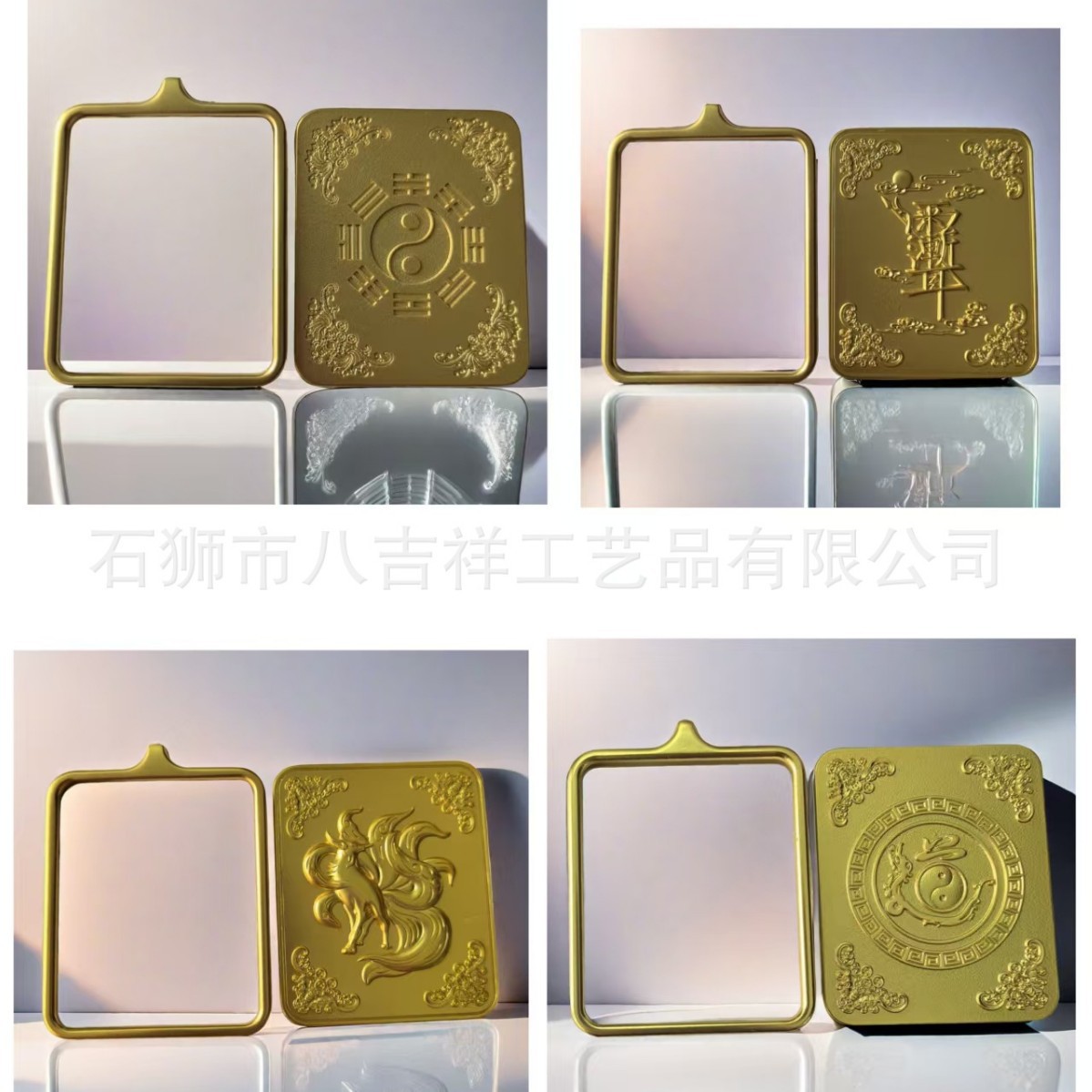 道家一体框雨渐耳唐卡盒紫薇讳嘎乌盒吊坠外壳护身符铜合金国潮