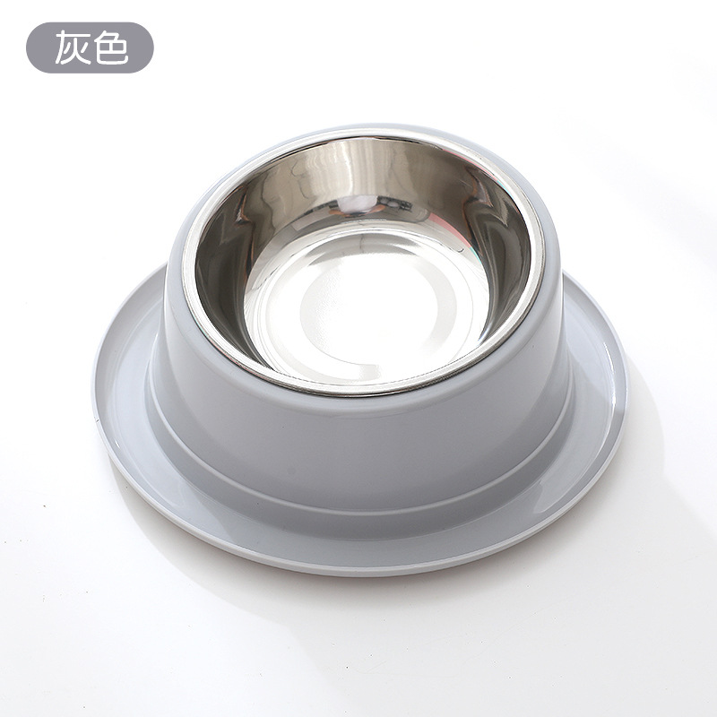 Tilt Topper en forma de gato tazón al por mayor ins viento Acero inoxidable protección del cuello anti-inflexión de plástico tazón de agua