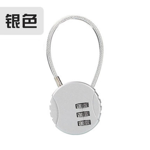 Steel Cable Password Lock, Colorful Cookie-Shaped Password Hanging Lock Box, Backpack, Makeup Bag, Pencil Case, Cartoon Lock