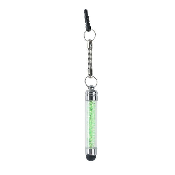 Crystal pendant capacitive pen stylus bullet stylus pen with dust…