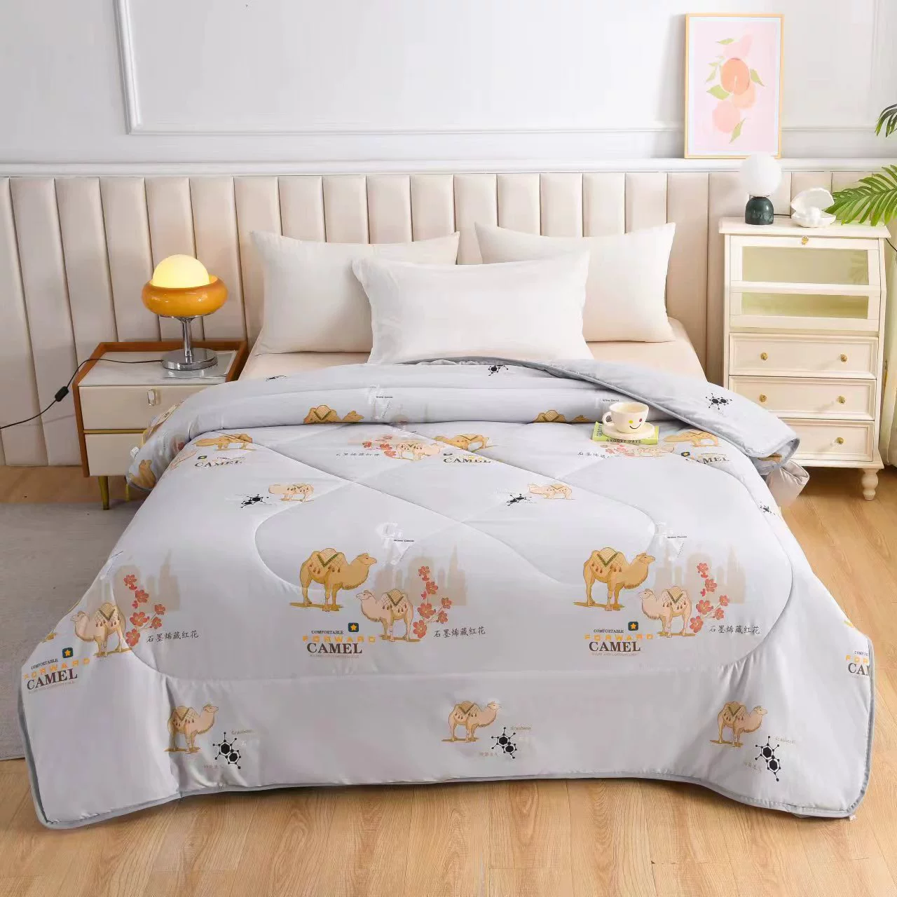 Одеяло из верблюжьей шерсти с графеном и шафраном, утолщенное теплое одеяло, одеяло из верблюжьего пуха, подарочное одеяло, прямые продажи в прямом эфире.