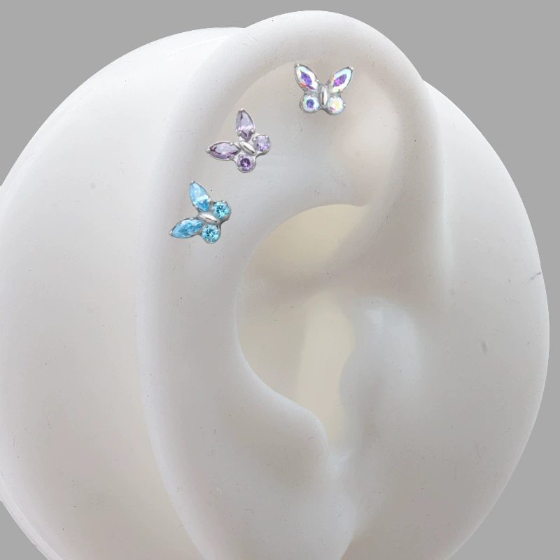 Серебряные серьги, пирсинг, аксессуар, аксессуары, 5A