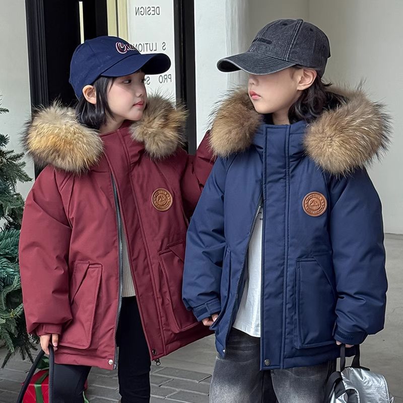 Girls' cotton-padded winter coat 2026 new stylish children's thickened warm sports cotton jacket baby cotton coat