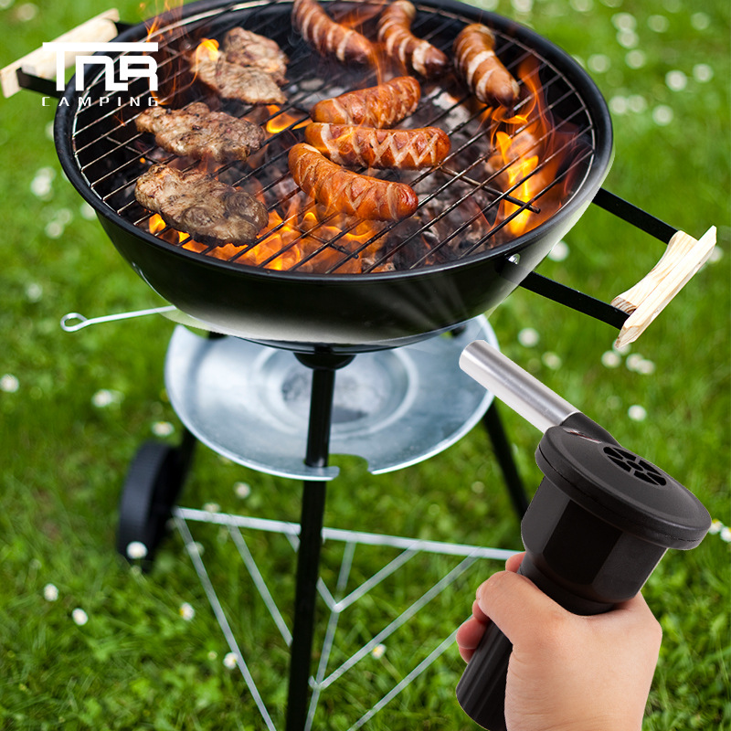 Outdoor Barbecue Equipment Electric Blower Mini Electric Camping Small Portable Fire Starter for Lighting Charcoal