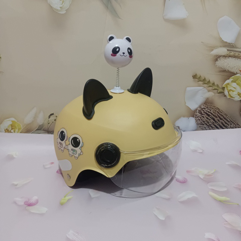 13호 스티커 [라이트카키 HD 쇼트] 검은고양이귀 + 백곰