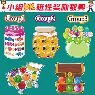 糖果水果班级小组PK分组管理比赛竞赛教师公开课堂激励磁力黑鹃儿-阿里巴巴
