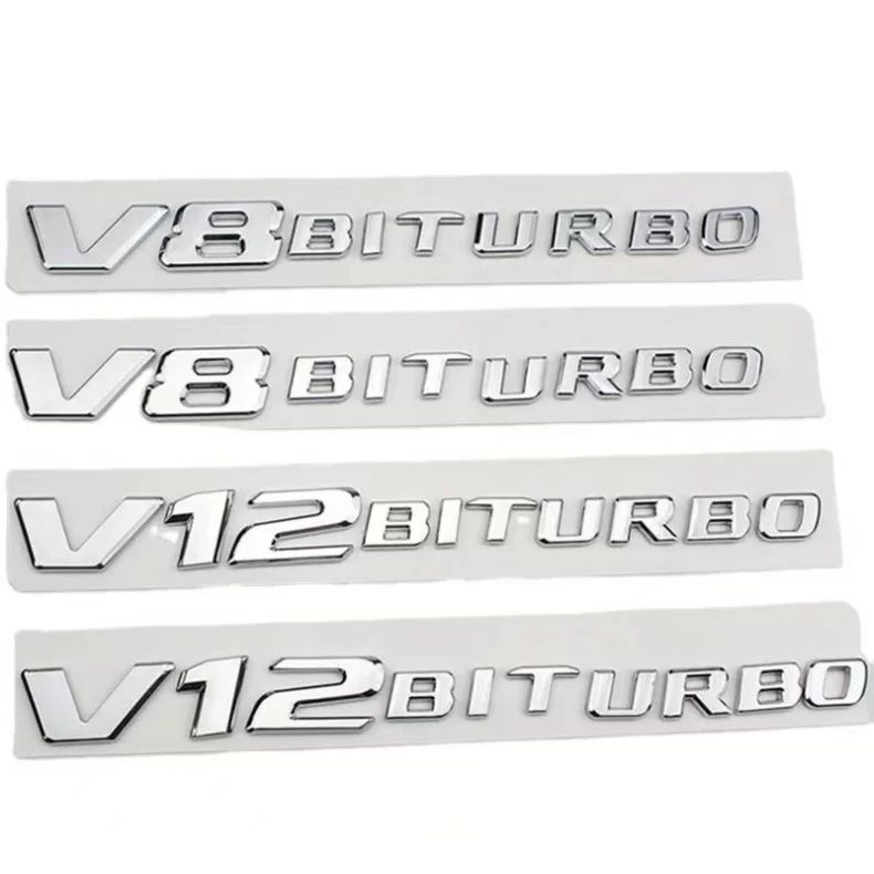 Suitable for the new Mercedes-Benz V8BITURBO side emblems, C63, G63, S65, and V12 supercharged car emblems