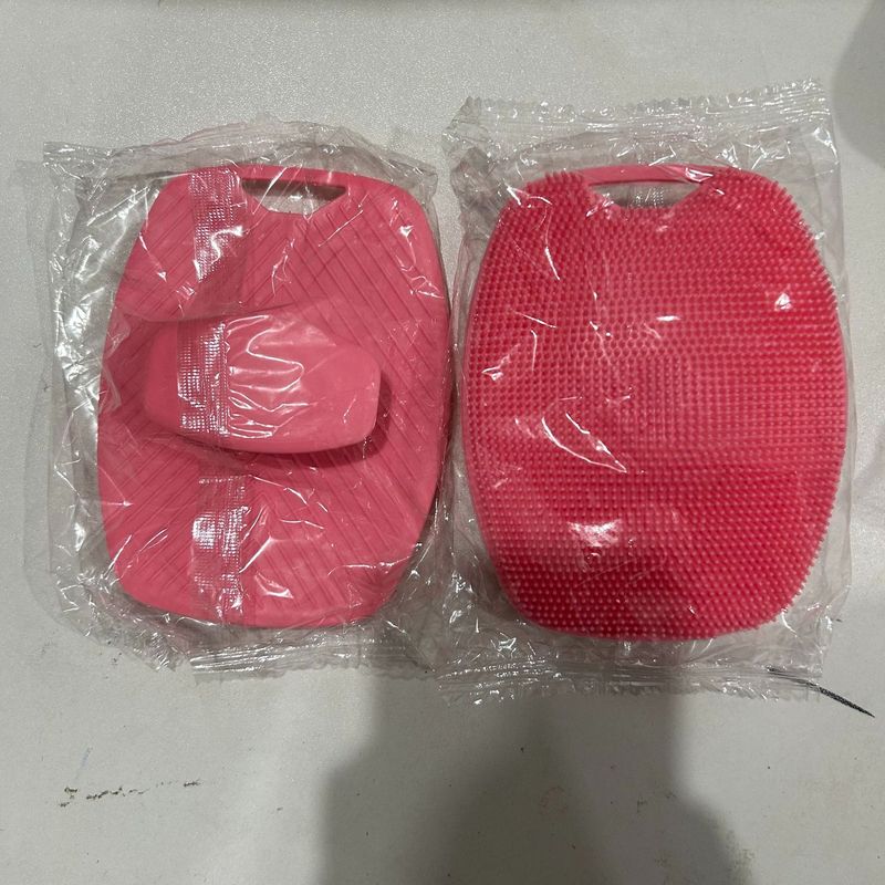跨境条纹椭圆形洗澡硅胶刷沐浴洗头刷婴儿卫浴硅胶搓澡刷把手拖|undefined