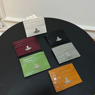 Empress Genuine Leather Ultra-Thin Card Holder High-Quality Crocodile Pattern Women's Wallet Niche First Layer Cowhide Exquisite Card Holder for Women