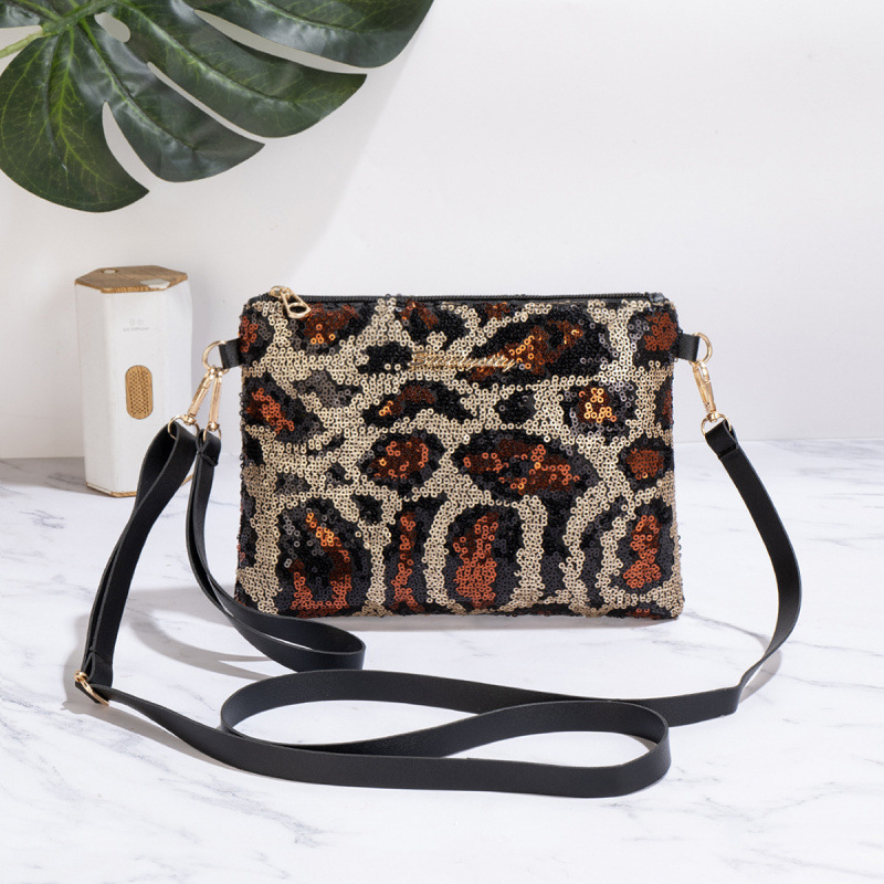 Nueva bolsa de leopardo, nueva bolsa de cena con cremallera de diafragma, cadena de moda de alto nivel, bolso de mano de hombro para mujeres. image 1