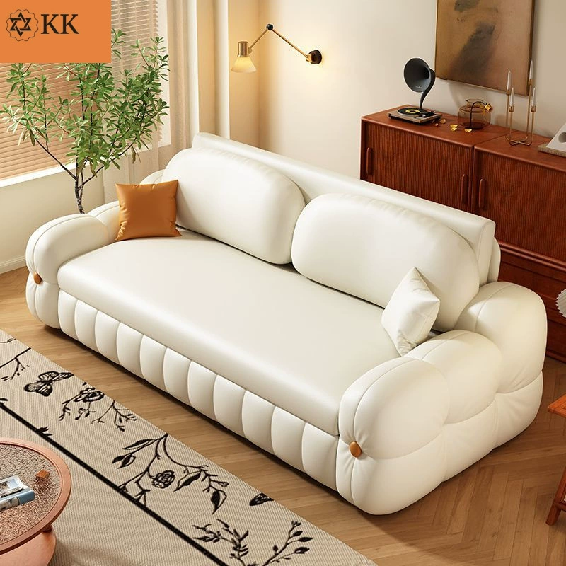 Кремовый диван-кровать Que'anju, многофункциональный универсальный складной домашний двойной диван для гостиной, небольшой квартиры