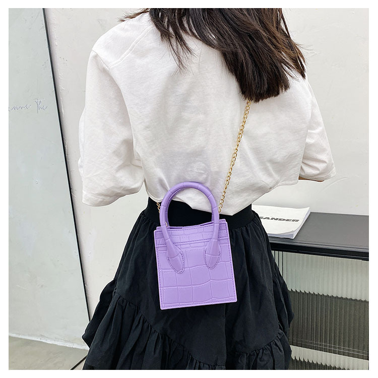2025 Cross-border new popular smiling face bag, small square bag, fashionable and versatile chain hand bag, shoulder and crossbody jelly women's bag undefined