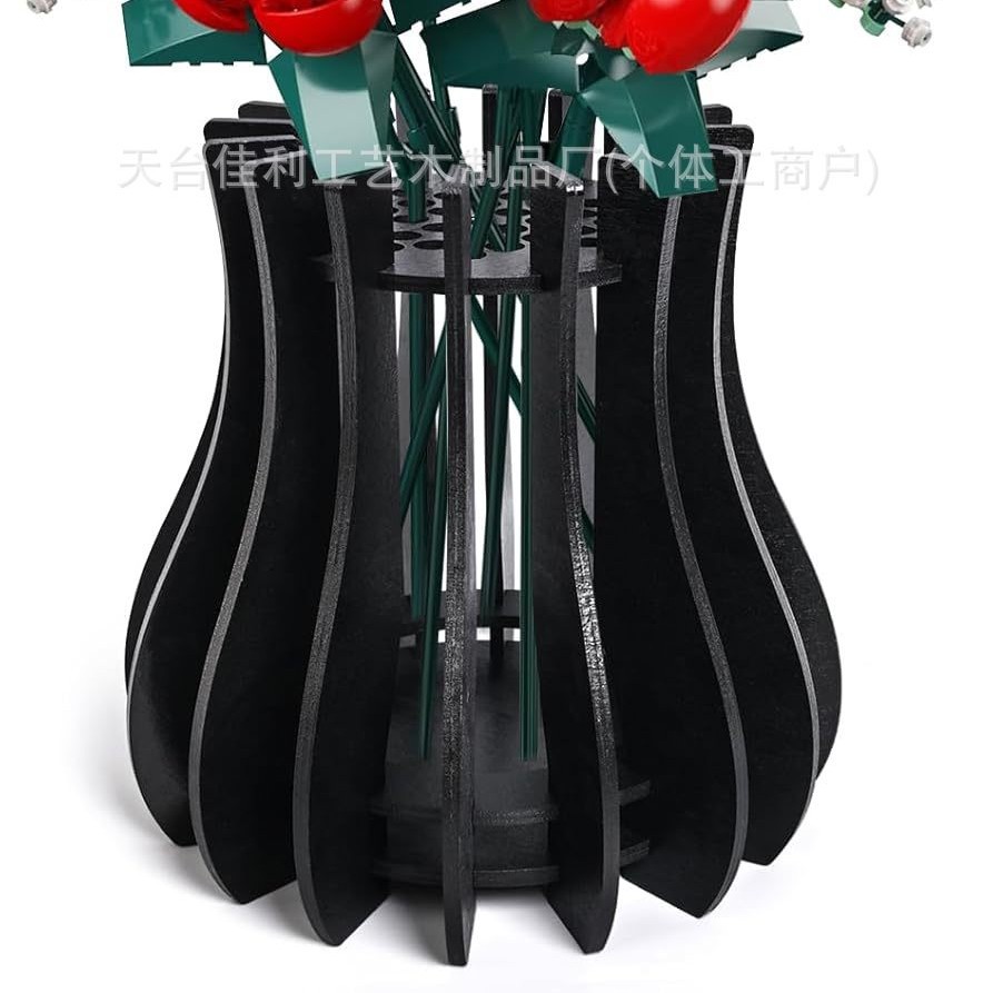 두꺼운 배꼽 꽃병 포플러 블랙 페인트 16개