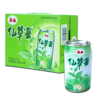 包邮代发泰山仙草蜜330ML*12罐整箱凉茶饮料烧仙草冻黑凉粉清凉饮-阿里巴巴