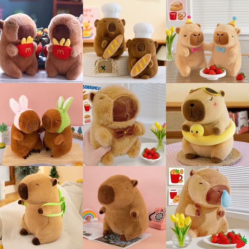 8inch Capybara Animal Plush Toy Doll with Snot Capybara Stuffed Toy Doll for Children's Comfort