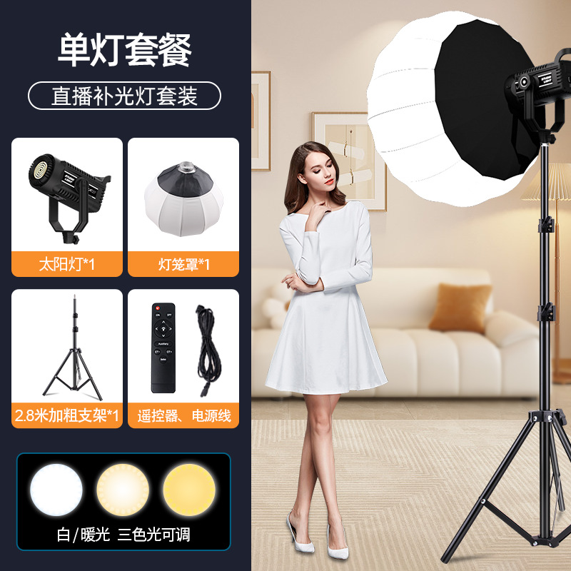 Luz de relleno en vivo ancla especial fotografía luz belleza LED luz solar estudio en vivo siempre brillante luz de iluminación esférica