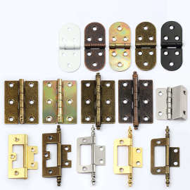 铁合页子母铰链仿古铜2寸2.5寸旗形折叠合页家具木门木箱五金配件