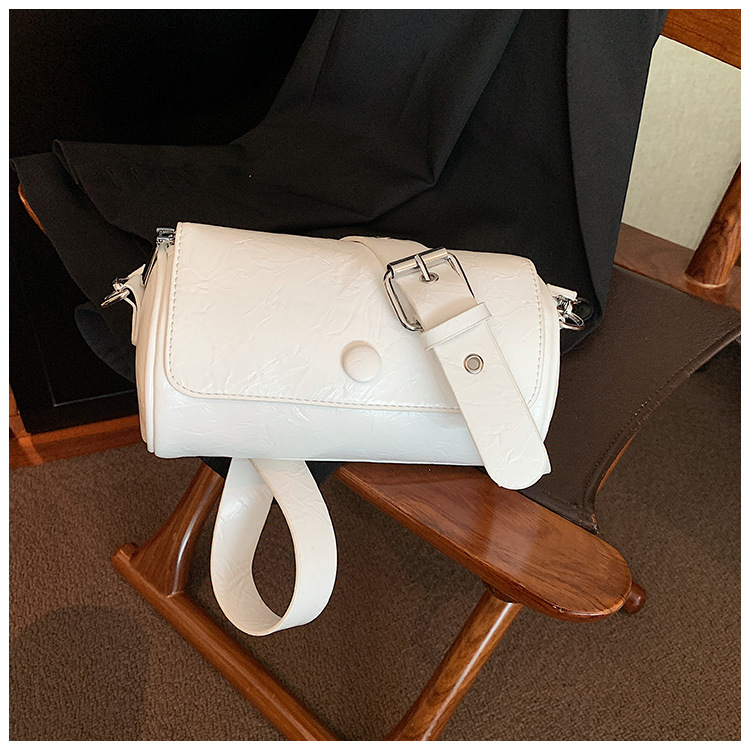 Net Red Ladies Small Bag Exquisite Cylinder Bag 2023 New Fashion Niche High-level simple contrast color messenger bag_voghion.com