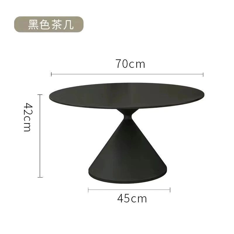 奶油风茶几家用极简风客厅小户型现代简约高级感圆形可移动茶几桌|undefined