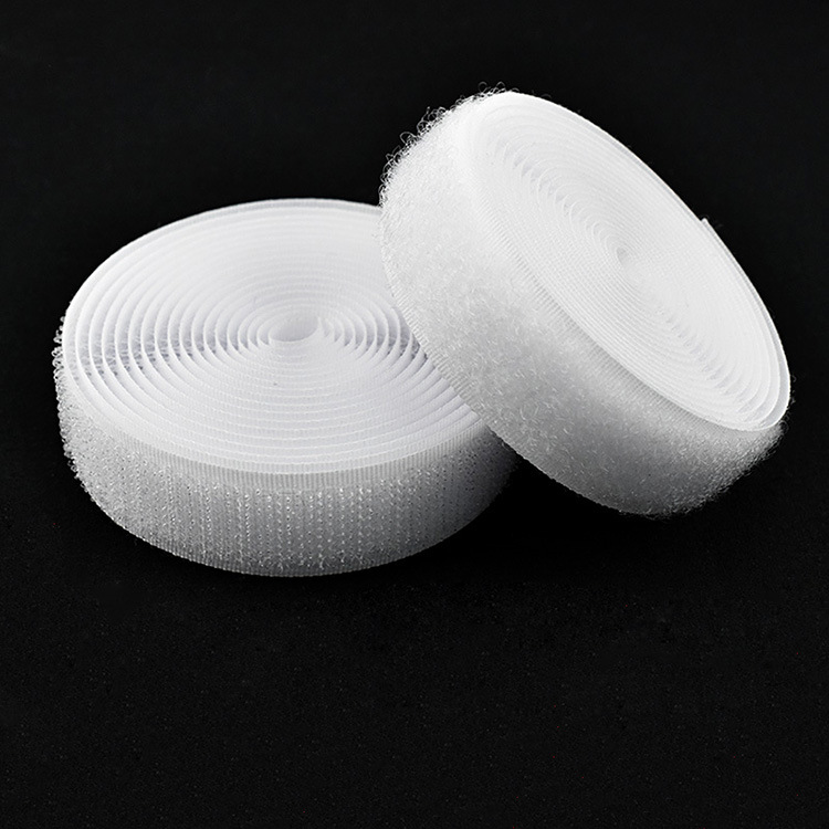 Inventario al por mayor Fitness Velcro en negro y blanco color nylon hebilla gancho texturizado hebilla hembra