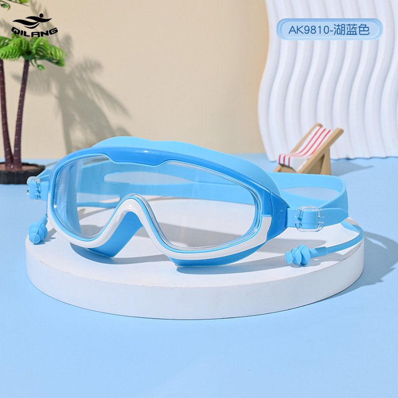 Gafas de Natación de Marco Grande para Niños de PC Antivaho para Natación