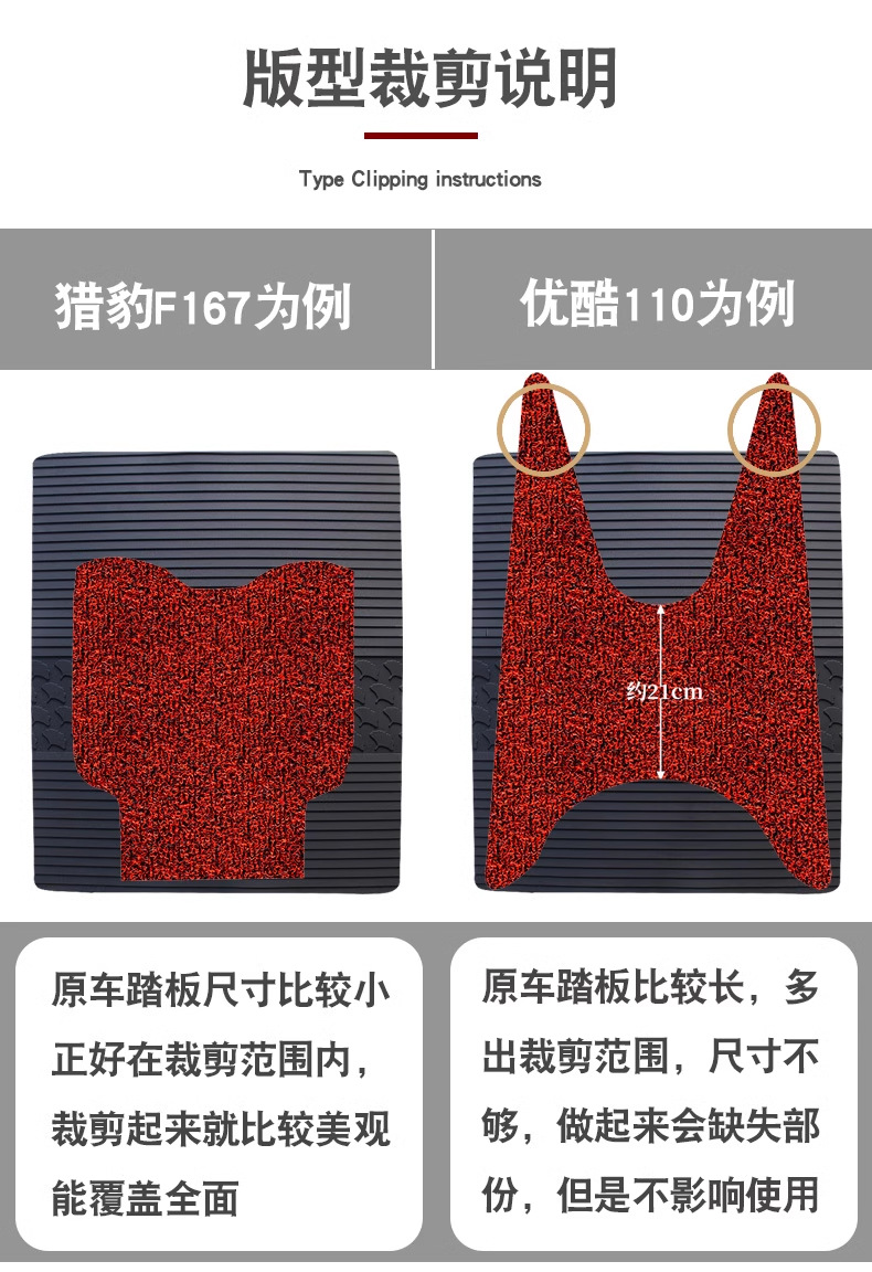 Suitable for Haojin Sr07 Motorcycle Rubber Foot Pads, Foot Pedal Mats, Wear-Resistant, Waterproof, Anti-Slip Modified Accessories