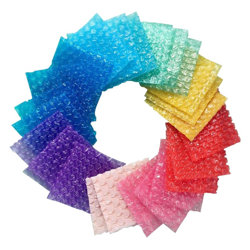 Bolsa de burbuja de amor a prueba de golpes anti-presión engrosada impermeable transparente bolsa de embalaje de burbuja de color bolsa de película de plástico bolsa