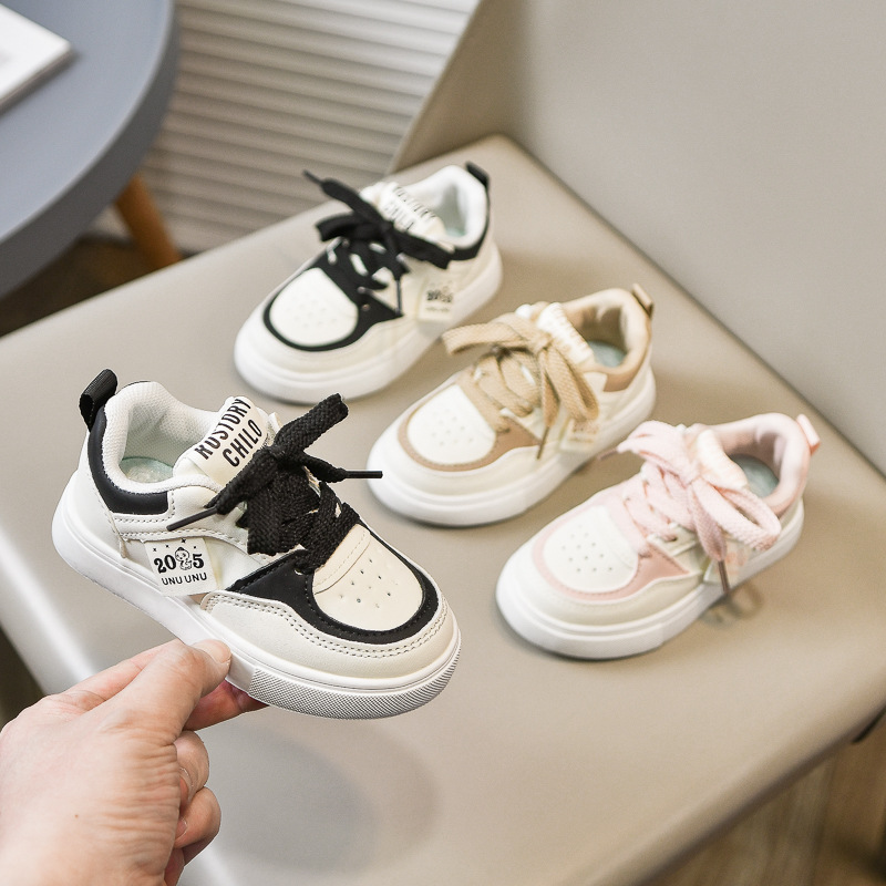 Zapatos para niños, zapatos blancos para niños, zapatos para niñas, 2025 primavera y otoño, nuevos zapatos blancos para campus, zapatos casuales para jardín de infantes