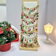 国境を越えた新しいクリスマス要素のネックレスファッション百合女性サンタクロース鈴ヘラジカ多種のペンダント卸売り