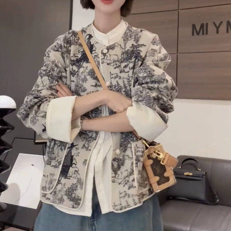 Autumn retro jacket for leisure, Chinese style