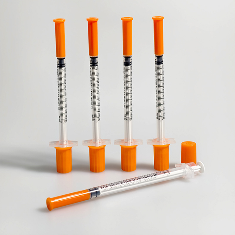 Comercio exterior 0.5ml / 0.3ml alimentador de jeringa desechable tipo mano Amazon inyección de insulina aguja