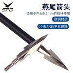 射箭器材碳钢燕尾箭头户外弓箭箭支箭杆螺纹箭头玻纤箭碳素箭可用