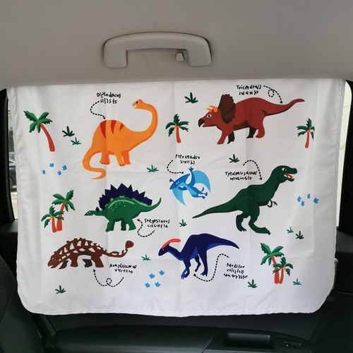Ins Car Window Sunshade Magnet Sun Protection Curtain Children Cute Animal Cartoon Pattern Sunshade Curtain