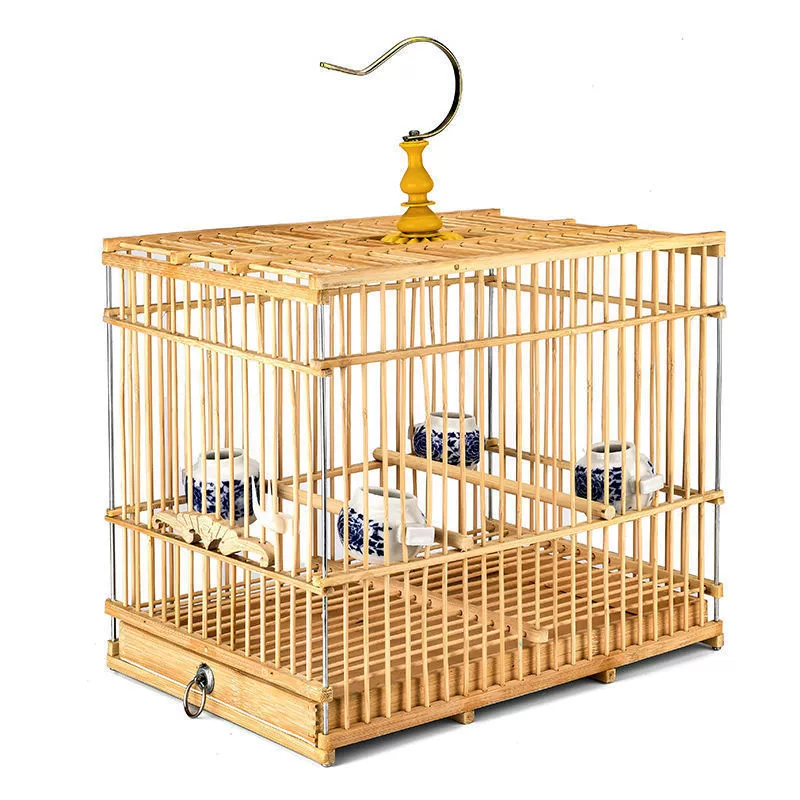Бамбуковая клетка для птиц Bamboo Fang, клетка для мелких птиц, бамбук, декоративная