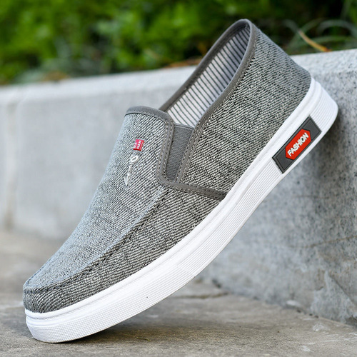 Anti-slip and wear-resistant ox-tendon sole skate shoes for men, old Beijing cloth shoes, light breathable canvas shoes, comfortable and soft working shoes