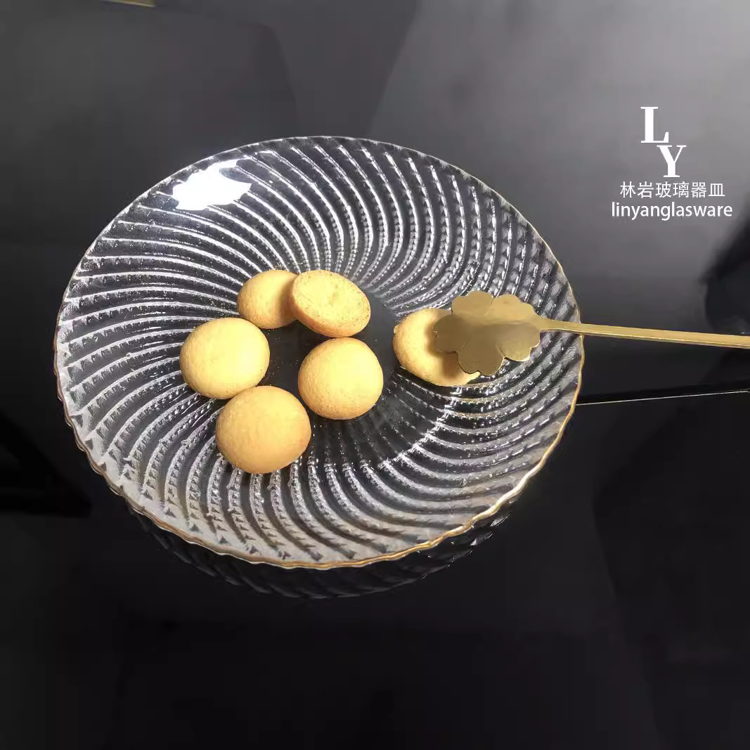 Plato Frutas Vidrio Relieve - Hotel Hogar