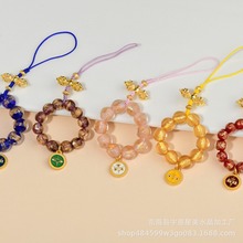 金箔香灰琉璃手机挂坠佛珠念珠手捻钥匙扣包包挂饰件男女礼品AAAA