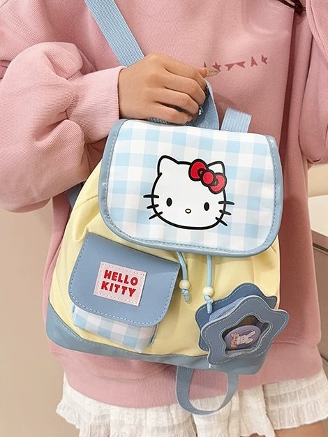 Hello Kitty, карманный рюкзак, универсальная сумка, затягивающийся шнурком