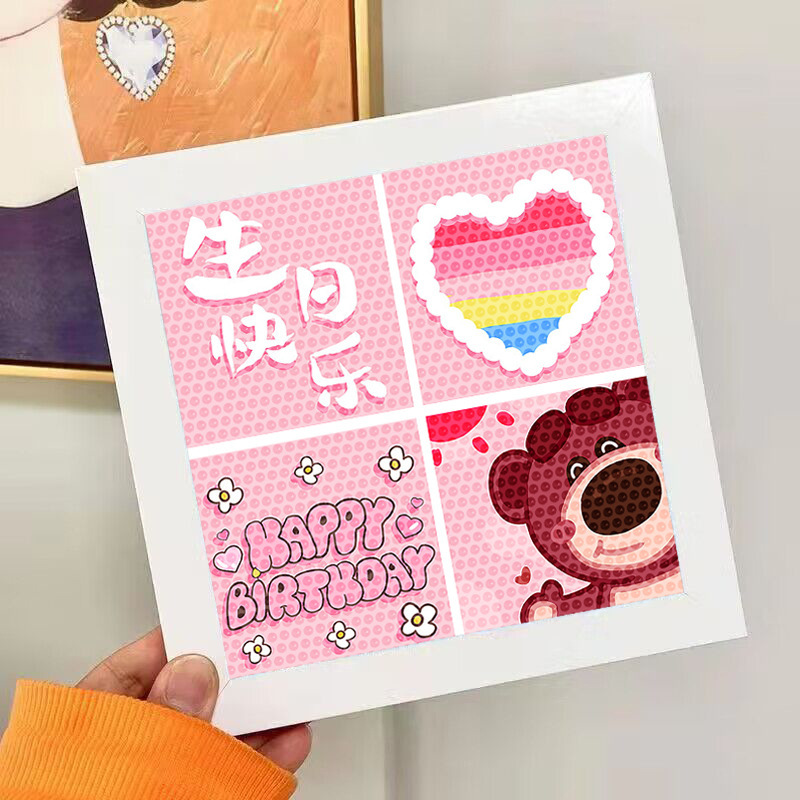 Nuevo dibujo de diamante infantil de labu diy pegatinas de diamante con marcos de fotos hechas a mano diy puzzle pegatinas de mampostería image 55