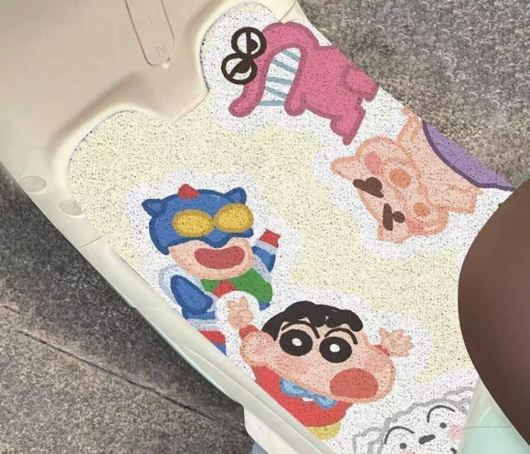 Customized Electric Scooter Cartoon Foot Pads, Custom-Made Wire Loop Pedal Mats, Electric Scooter Dust Removal Pedal Mats, Bring in Wealth and Treasure Cat