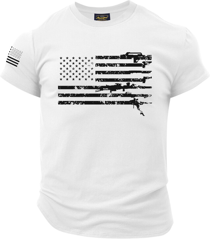Mainfini Men's Patriotic Shirt Distressed American 1776 Workout Gym Muscle T-Shirt(S-3XL Mainfini Men's Patriotic Shirt Distressed American 1776 Workout Gym Muscle T-Shirt(S-3XL