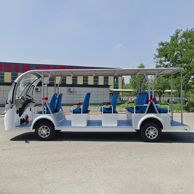 Double-Headed Electric Four-Wheel Sightseeing Vehicle, Tourist Vehicle for Scenic Spots and Parks, Tunnel Shuttle Vehicle, and Tourist Transport Vehicle