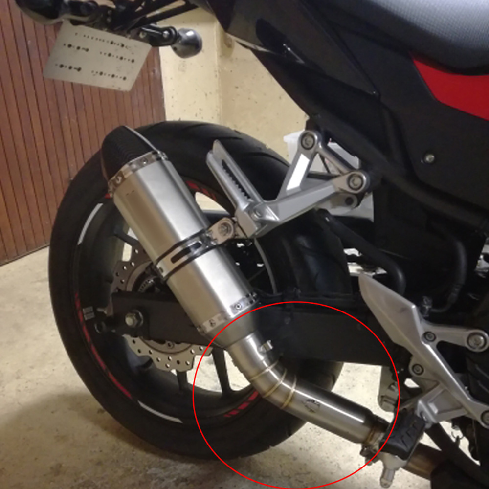 Motorcycle modified exhaust middle section tail throat tail section exhaust stainless steel suitable for CBR500 CB500X CB500F