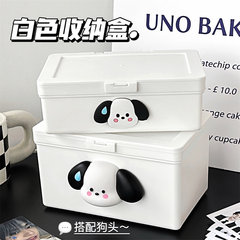新品インスタ风ホワイトフラップ収纳ケース出しカード手帳素材防塵収納デスクトップ文房具整理ケース