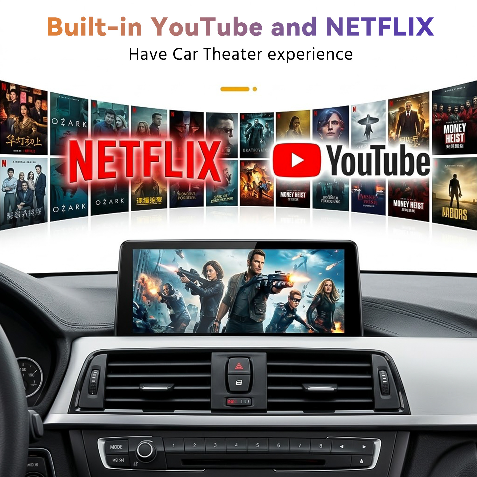 Cross-Border Best-Selling 4-in-1 Car Android Box Wired to Wireless Carplay Android Auto Screen Mirroring Box