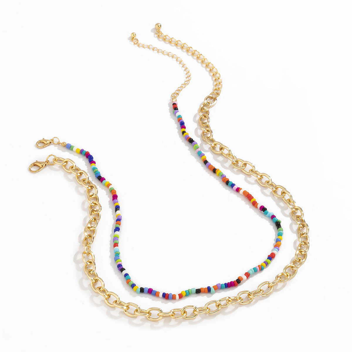 Bohemian Retro Contrast Color Miyuki Beads Tassel Woven Necklace Wholesale Nihaojewelry display picture 7