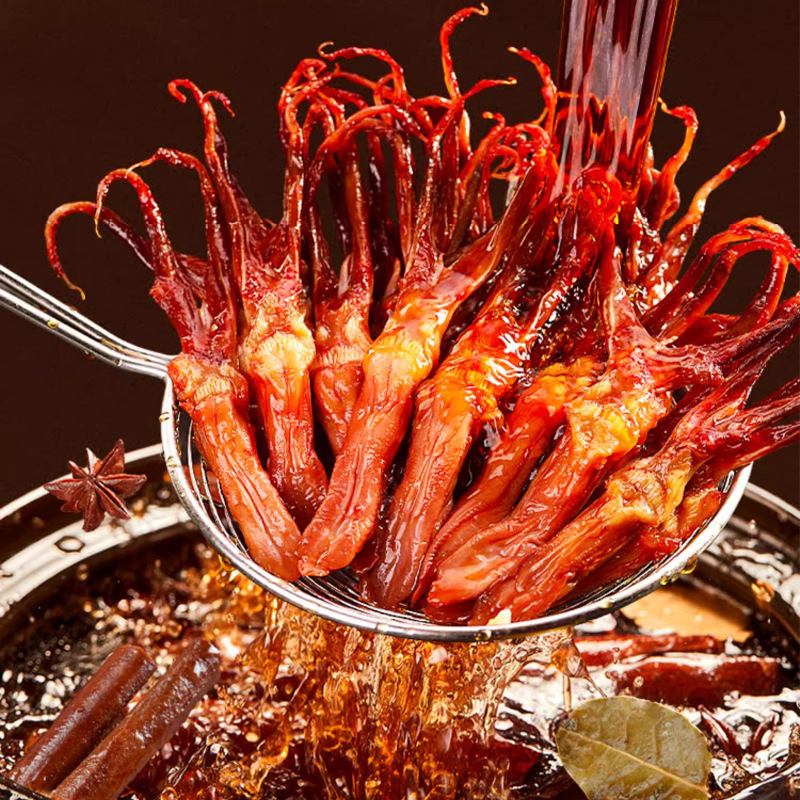 温州名物のすぐに食べられる鴨タンの煮込み、鴨タンの肉、スパイシーなおつまみ、食欲を満たすおやつ、スナック、スナック食品|undefined