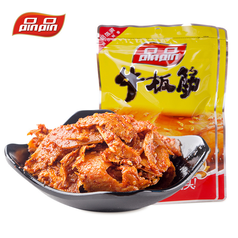 网红品品牛板筋108g*5袋麻辣休闲零食小吃独立小包装香辣烧烤可选